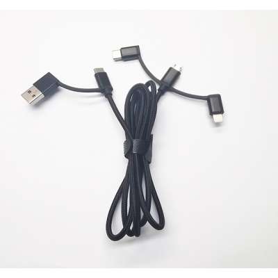 Standard 5-In-1 Usb Charger Data Cable for Iphone charger and music transfer